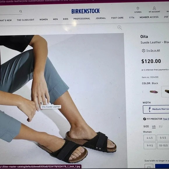 Birkenstock Oita Black Sandals NWT - Picture 3 of 3